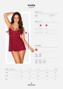 Sexy košilka Pearlove chemise - Obsessive