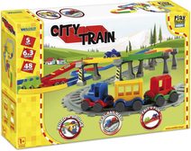 Play Tracks - vlak s kolejemi plast 5ks autíček,délka dráhy 6,3m s doplňky