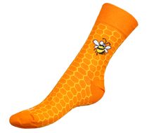 Ponožky Včelky - 39-42 oranžová