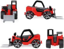 Auto nákladní truck s kontejnerem zpětný chod modro-šedé plast