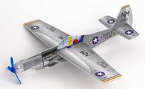 Letadlo bojové s vrtulí 19cm házecí polystyrenové k sestavení 8 druhů v sáčku