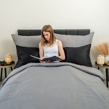 Klínový podhlavník s proševem - 80x50x20 cm bílá - povrch prošev na zip