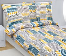 Povlečení krepové Modrá,Žlutá 80/163