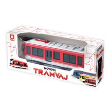 Tramvaj Tatra T3 česká kovová 16cm retro na zpětný chod v krabičce 20x8x6cm CZ design