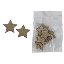 Dekorační hvězda, 12 ks D7444 - 4.3 × 4.3 × 0.3 cm