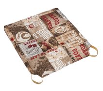 Sedák hladký Ulla Hnědá,Červená 620/560 40x40 cm