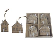 Domeček k zavěšení, 8 ks D6413 - 4 - 5,5 x 0,2 x 5,4 - 5,8 cm