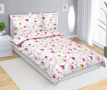 Povlečení bavlněné Růžová,Zelená 90/299