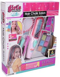 Vlasové studio set barevné křídy s aplikátorem a doplňky do vlasů v krabici