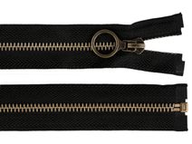 Kovový zip No 5 délka 60 cm s ozdobným jezdcem