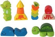 Baby puzzle vkládací s úchyty domácí zvířátka 3 dílky na desce