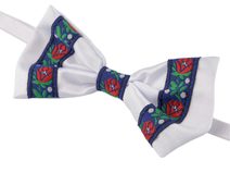 Saténový motýlek folklor hand made, délka 12 cm