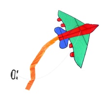 Drak létající letadlo nylonový 140x98 cm