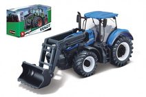 Traktor Bburago s nakladače Fendt 1050 Vario/New Holland kov/plast 16cm 2 druhy v krabičce