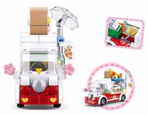 SLUBAN Girls Dream Mobilní pizza stánek 156 dílků + 1 figurka STAVEBNICE