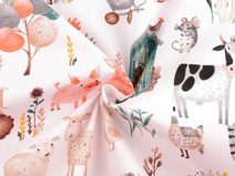 Bavlněná látka / plátno domácí zvířátka METRÁŽ