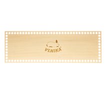 Dno - víko překližkové Natur obdélník s králíčkem 30x10 cm / otvory 6 mm