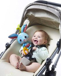Baby králíček Thomas vibrující chrastící s kousátkem pro miminko