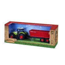 Traktor Zetor s vlekem dřevo 36cm v krabici 42x12,5x13cm