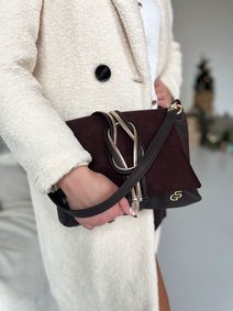 GROSSO Čokoládově hnědá kabelka přes rameno / crossbody