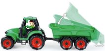 LENA Truckies traktor funkční s vlečkou 32cm set s panáčkem v krabici 1625