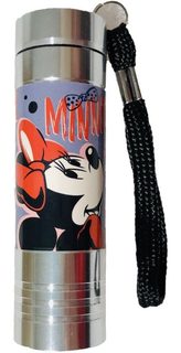 Dětská hliníková LED baterka Minnie stříbrná Hliník, Plast, 9x2,5 cm