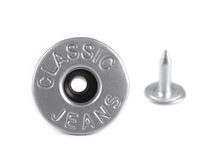 Riflový knoflík Jeans velikost 26" výkyvný 10 ks