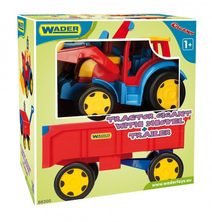 Traktor Gigant nakladač s vlečkou plast 102cm Wader v krabici