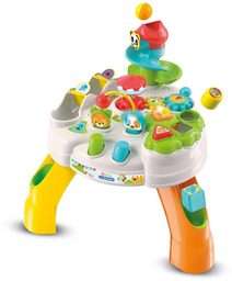 CLEMENTONI Baby veselý hrací stolek s aktivitami na baterie Světlo Zvuk