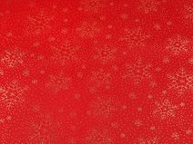 Dekorační samet / velvet vánoční se zlatým potiskem METRÁŽ