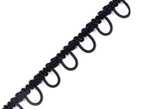 Prýmek s pružným očkem na knoflíky šíře 15 mm návin 2 metry