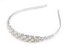 Štrasová čelenka do vlasů s perlami