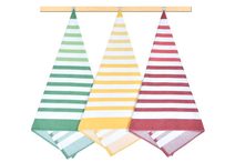 Kuchyňské utěrky - sada 3 kusů Červená,Zelená,Bílá 137