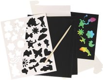 Vyškrabovací obrázky Jednorožec sešit 8 listů s nástrojem 2 druhy