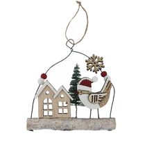 Vánoční dekorace k zavěšení D7538 - 18 × 15 × 2.5 cm