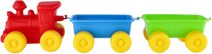 Vláček barevný 60cm baby mašinka s očima + 2 vagónky plast
