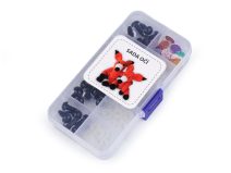 Sada očí s pojistkou s glitry Ø10; 12 mm