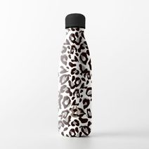 Nerezová Termo láhev na pití Fashion Leopard bílá Potravinářská nerezová ocel 18/8, 500 ml