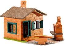 TEIFOC Domek s grilem 185 dílků pálené cihličky s maltou v boxu STAVEBNICE