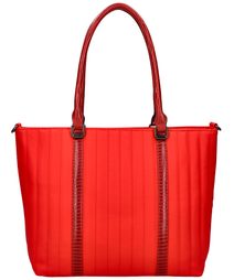Červená dámská velká kabelka přes rameno
