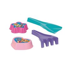Loď/Člun + sada na písek plast 36cm 2 barvy v síťce