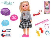 Panenka Elenka blondýnka s doplňky česky mluvící na baterie Zvuk CZ