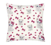 Polštářek ELLÍK - dětský motiv Růžová,Bílá 7023/169 35x40 cm