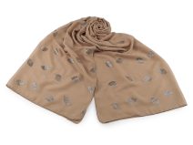 Šátek / šála se zlatým potiskem 70x180 cm