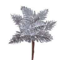 Šišky na drátku 10 ks stříbrná