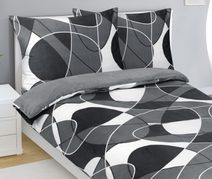 Mikroflanelové Povlečení Coco Black - 140x200 cm, 70x90 cm