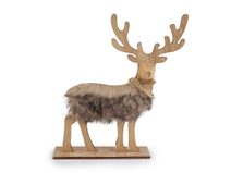 Dřevěný jelen výška 21,5 cm