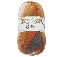 Příze PAPATYA BATIK Oranžová,Hnědá 554-33 100g / 360 m