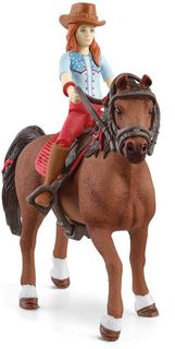 Kůň + panenka žokejka plast 20cm v krabici