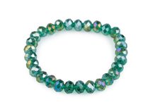 Náramek pružný z broušených korálků s AB efektem